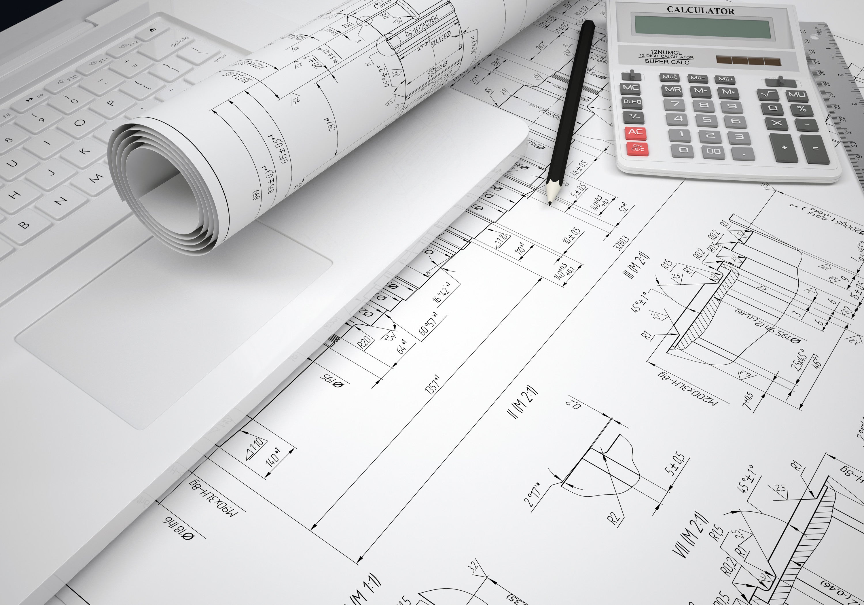 Design Schematics on a desk