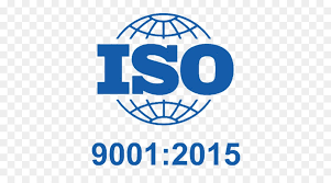 blue and white iso 9001:2015 certification logo
